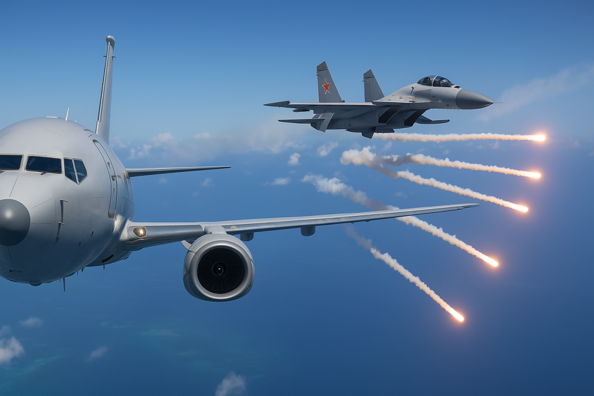China accuses Australia of airspace intrusion after near-miss flare encounter