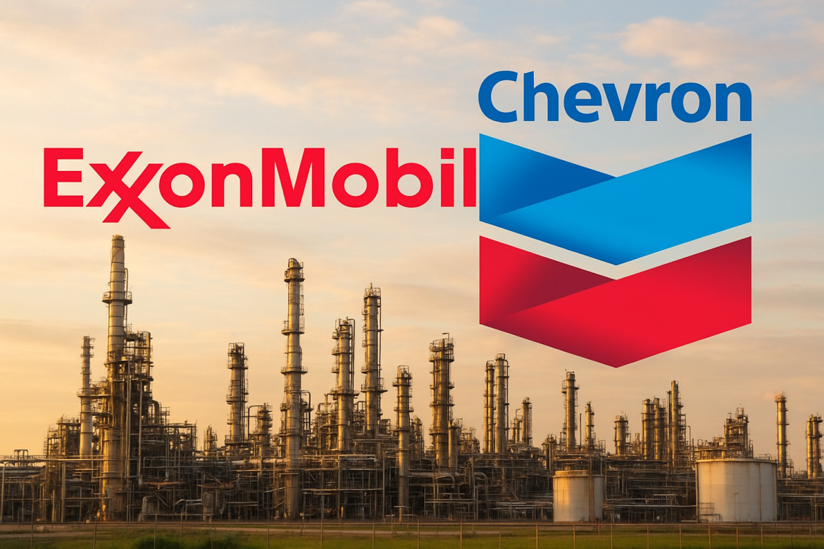 Exxon and Chevron profits dip as oil prices slide